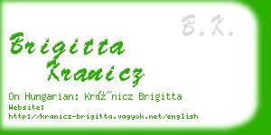 brigitta kranicz business card